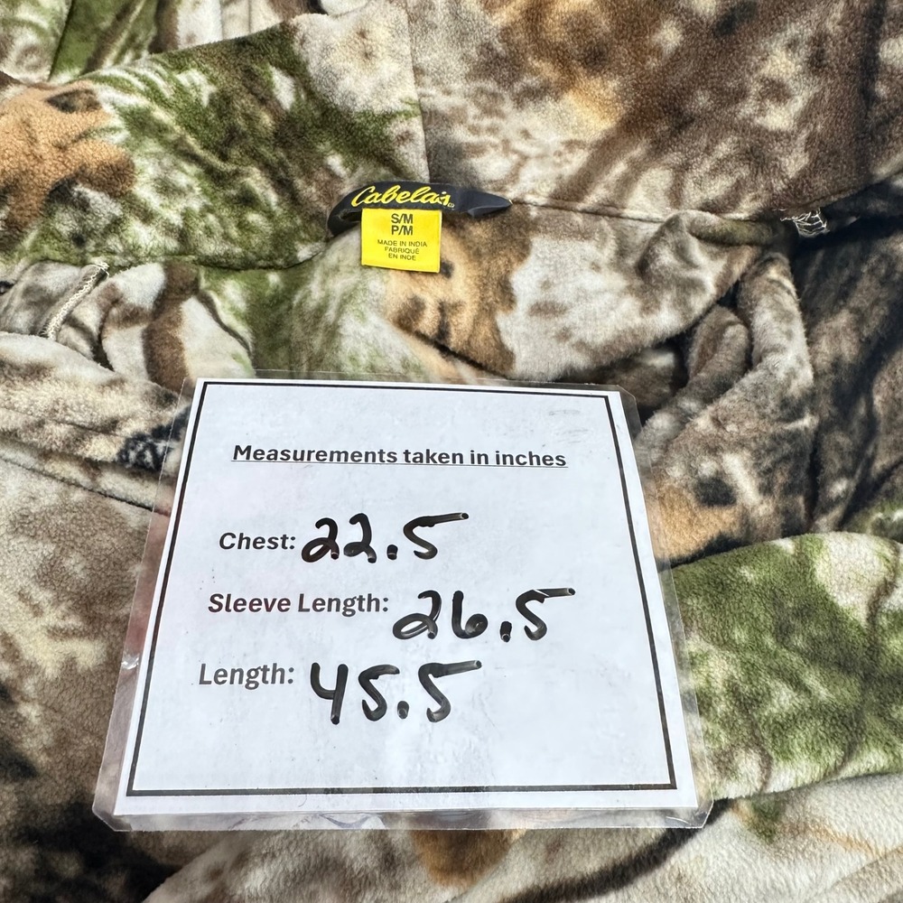 Cabelas Zonz Woodlands Camo Fleece Robe Mens S/M Camouflage Loungewear - Picture 9 of 9